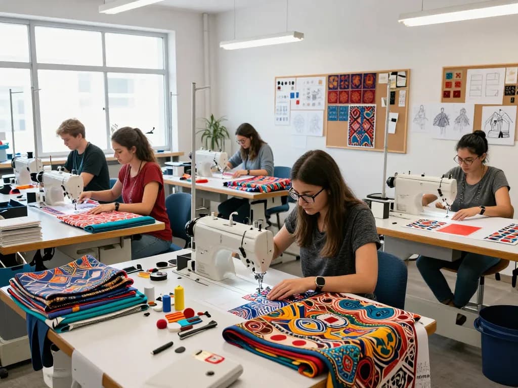 Sunwin's textile workshop showcasing skilled workers creating innovative garments.