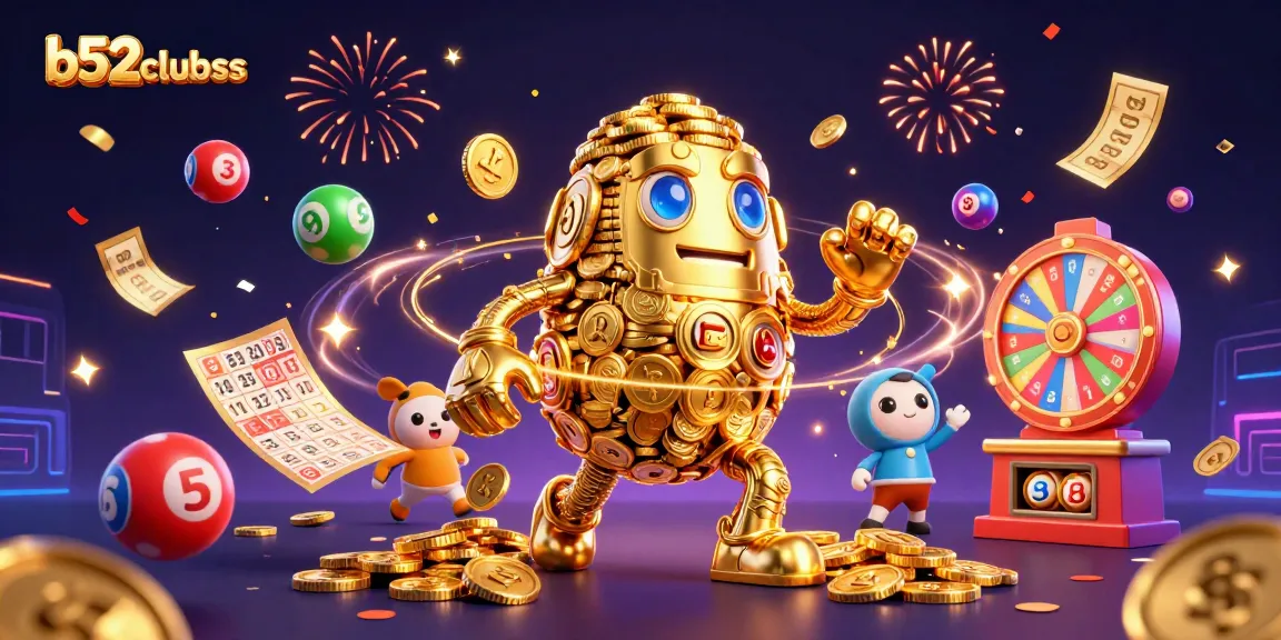 Engage with b52clubss as the ancient golden golem brings fortune with spinning prizes and bouncing lottery balls.