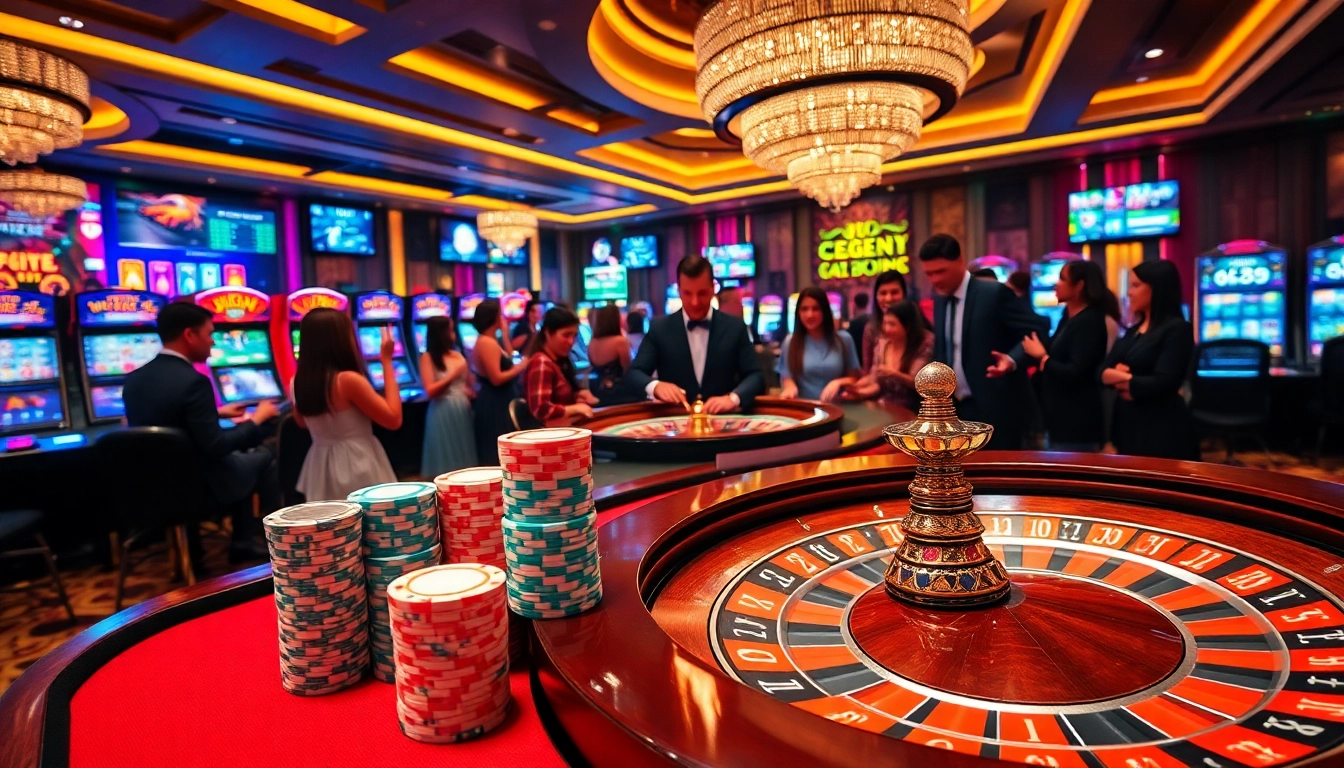 Exciting gambling action at 678VIP with colorful poker chips and a thrilling casino atmosphere.