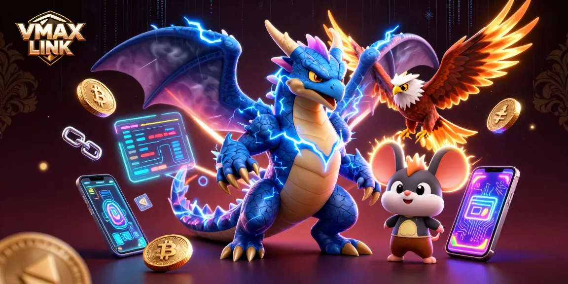 Engage with thrilling VMAX LINK cocks fighting, featuring dynamic characters and vibrant casino elements.
