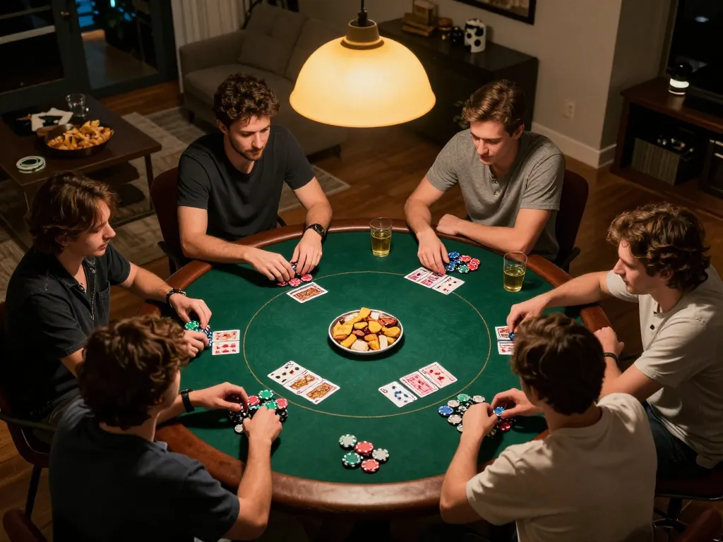 Taking part in exciting online gaming strategies at taixiuonline8 during a social poker night.