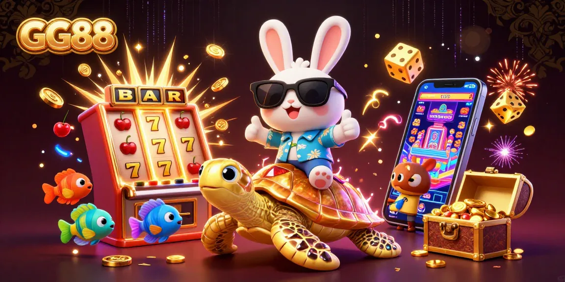 GG88 gamblers enjoying exciting slot games with a high-stakes jackpot celebration scene.