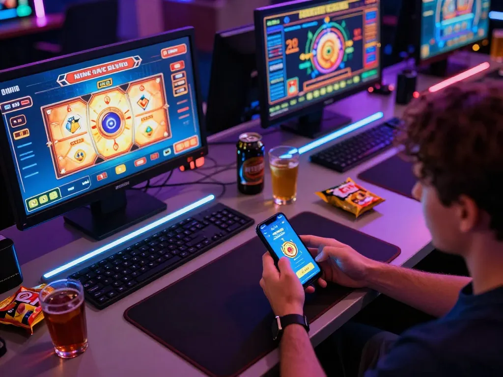 Hitclub mobile gaming user engaging with exciting online casino games on a smartphone