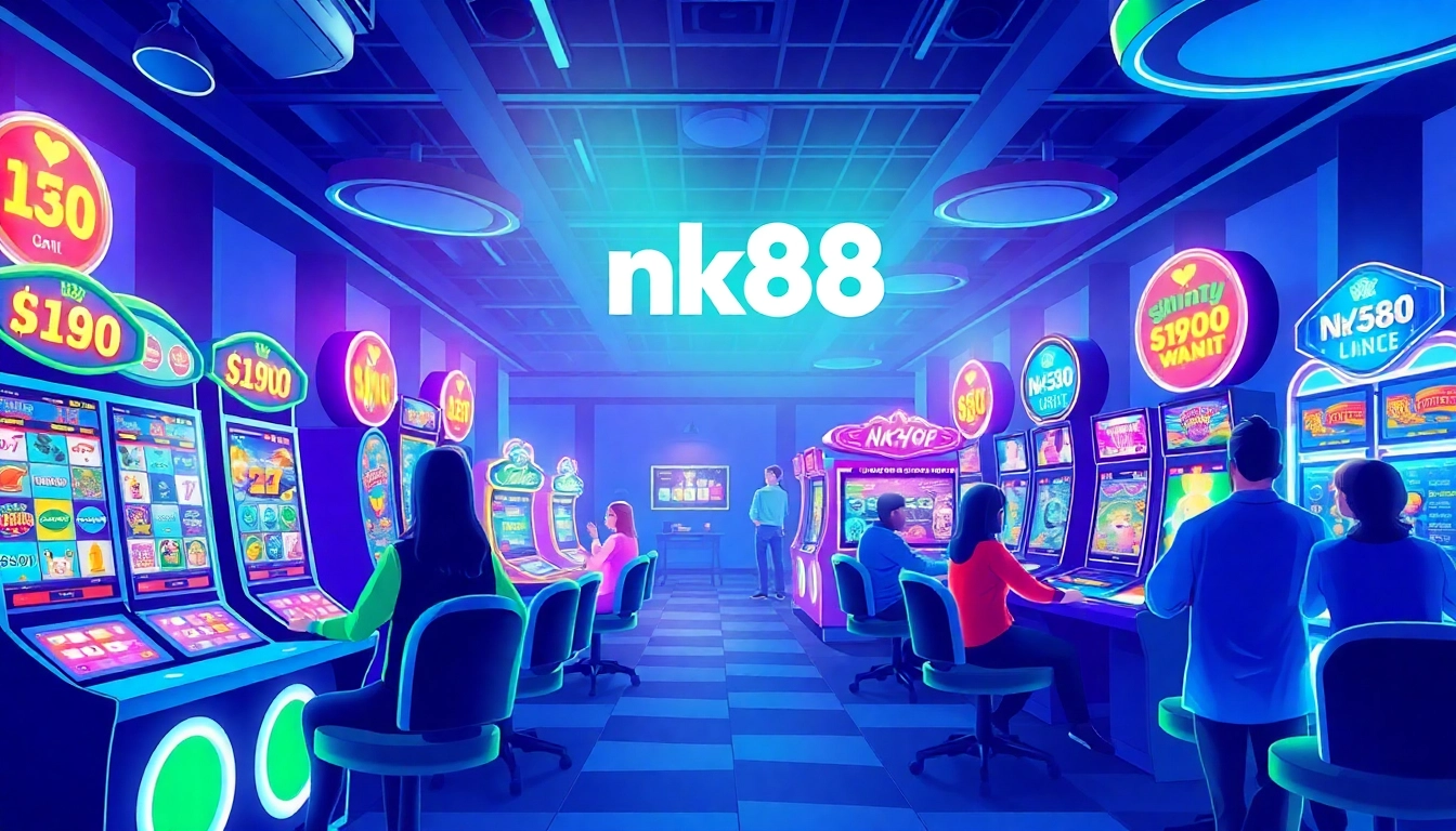 nk88 gaming experience showcasing vibrant online casino action and engaging atmosphere