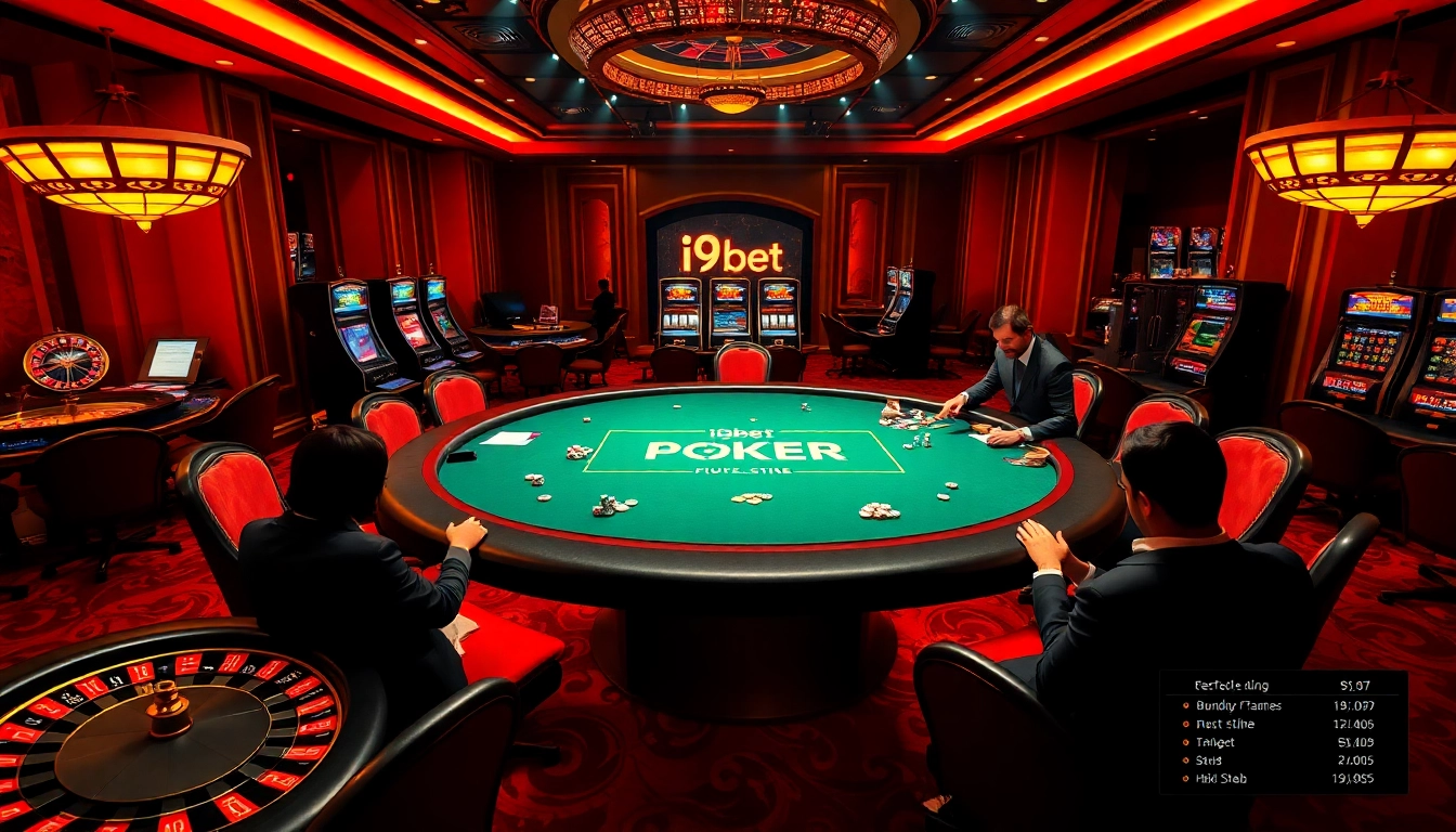 i9bet hosts an exciting online casino with vibrant gameplay and poker action.