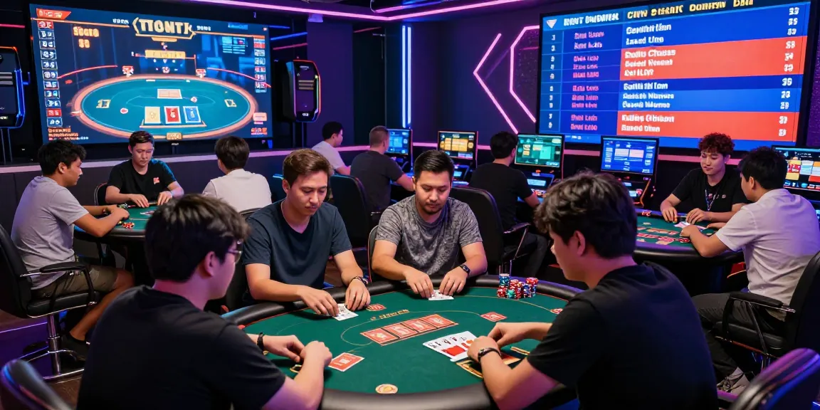 Dynamic gaming scene featuring players engaged in game bài đổi thưởng, highlighting competition and excitement in a digital casino.