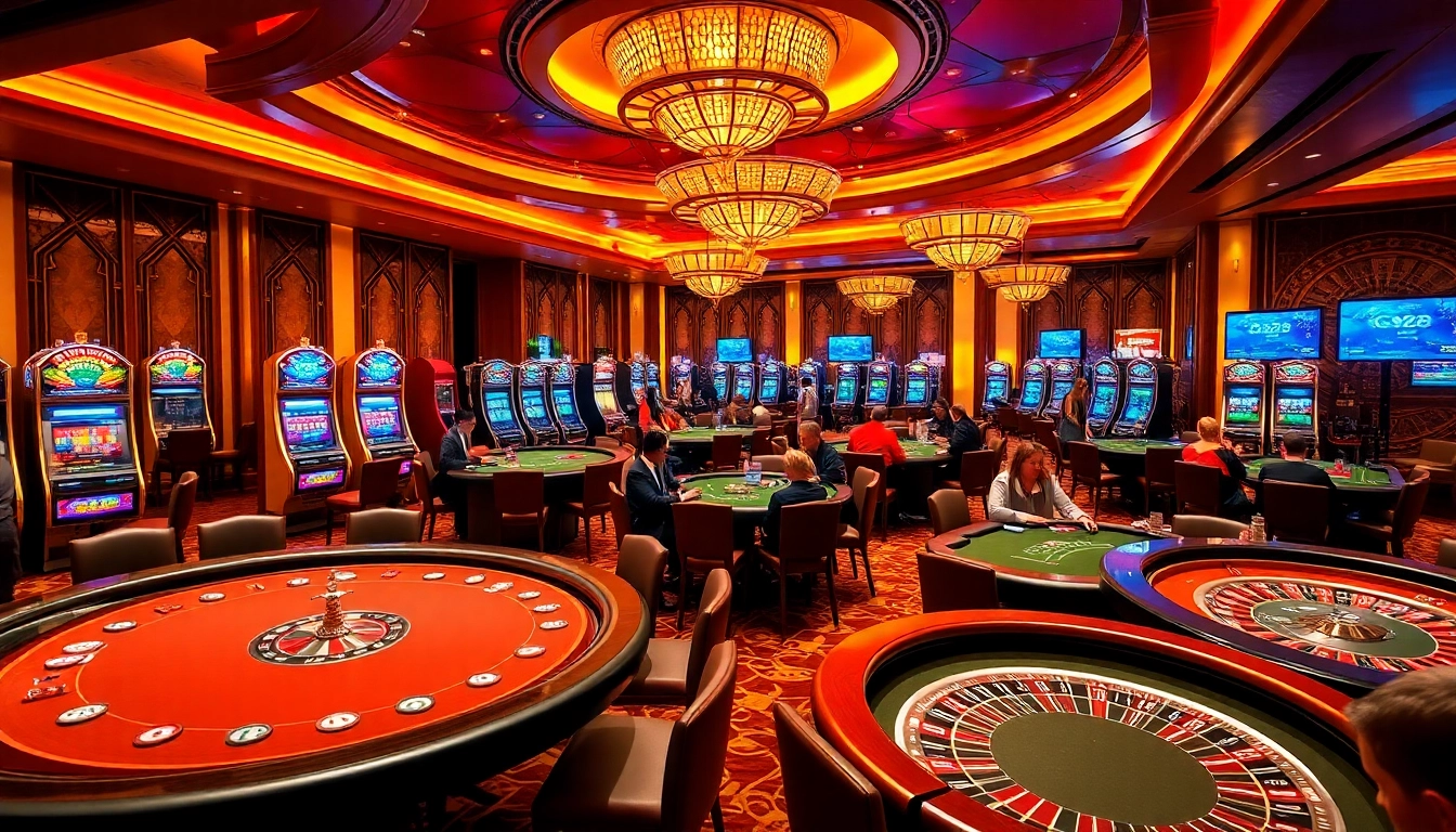 Excited players enjoying the thrilling experience of G28 in a luxurious casino setting.