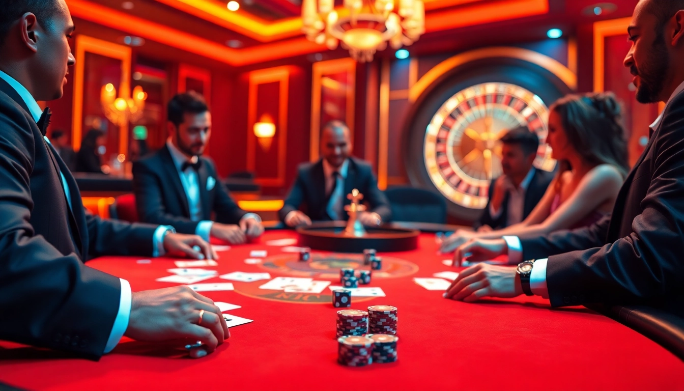 Engaged players at a KJC poker table showcase thrilling moments of high-stakes gaming.