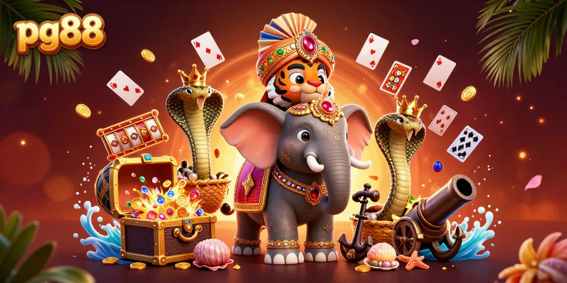Experience thrilling jackpot action at pg88 with vibrant 3D casino safari scene.