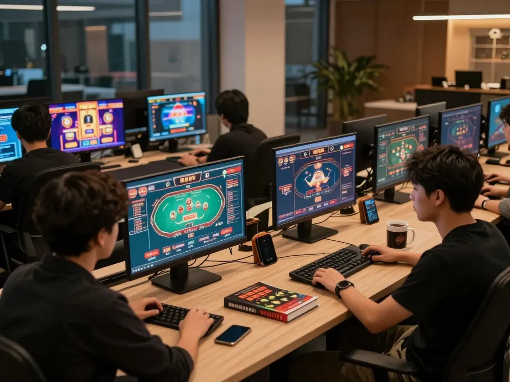 Engaged player strategizing while using the 58wiin online casino platform for maximum winning chances.