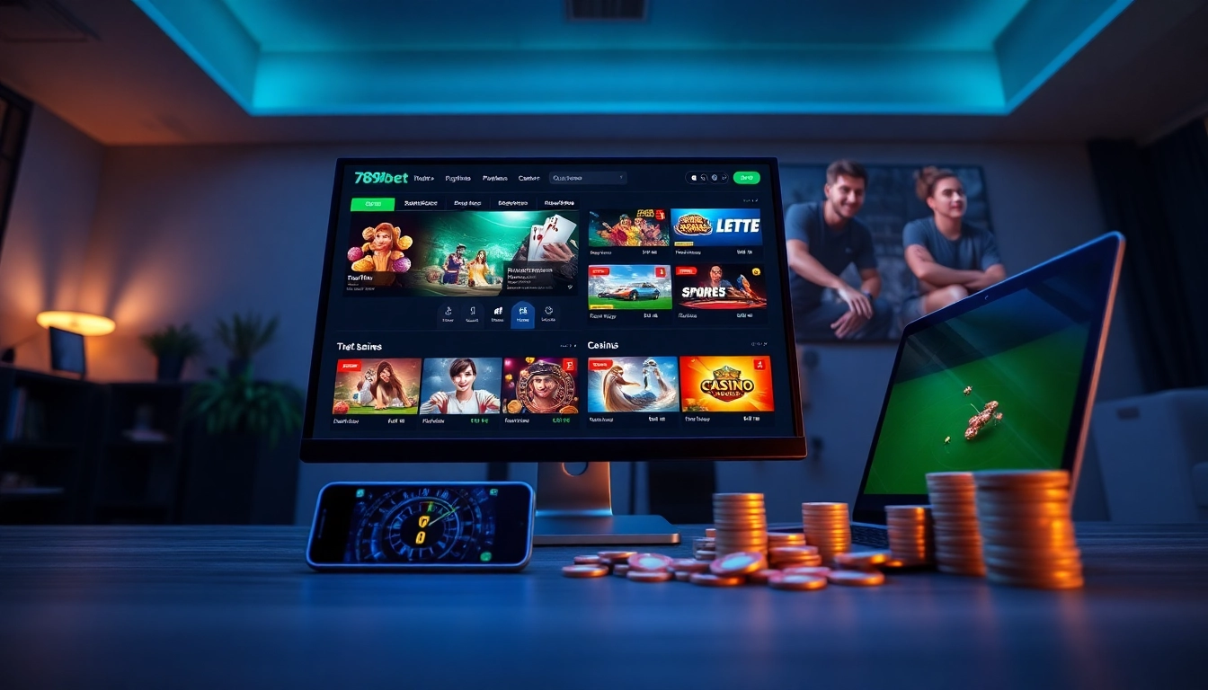Experience the thrill of online gaming with 789bet showcasing vibrant user interfaces and engaging games.