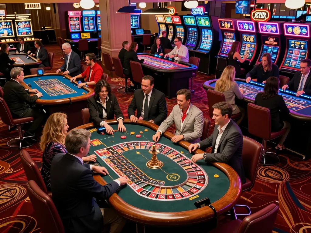 Experience the thrill of 88aa with players betting on an exciting roulette table in a vibrant casino atmosphere