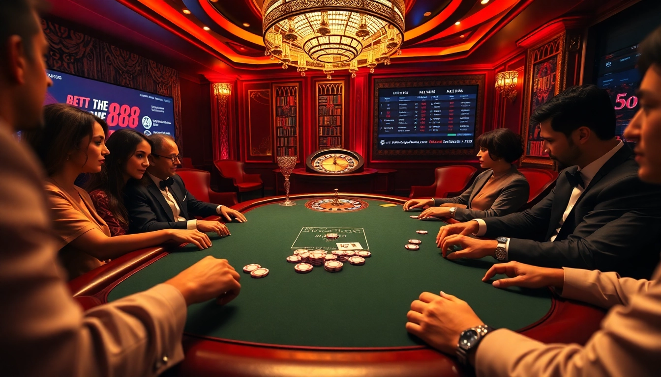 Play exciting casino games at https://bet88best.com/ with vibrant poker chips and high stakes atmosphere.