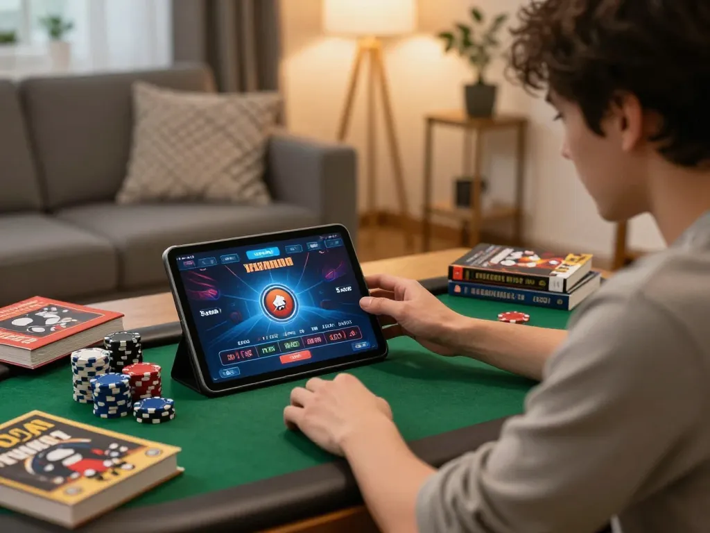 Lô Đề Uy Tín: Engaging home gaming setup with player actively betting on casino app