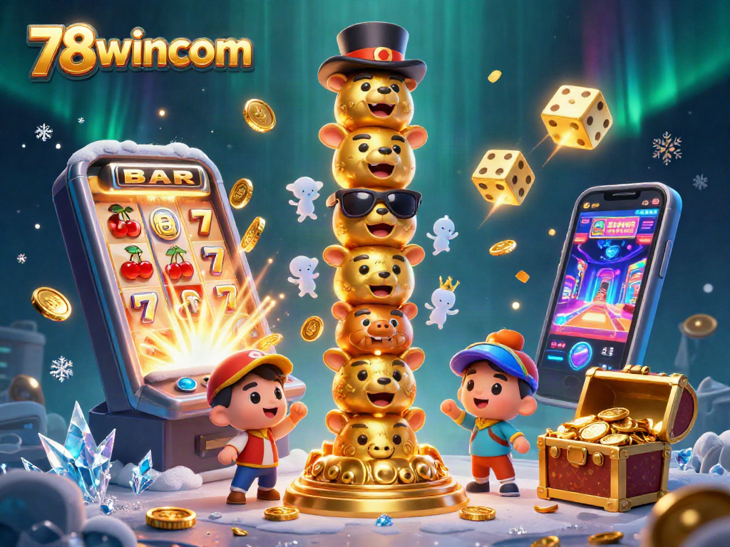 Experience thrilling excitement with 78wincom in a vibrant casino scene bursting with fun!