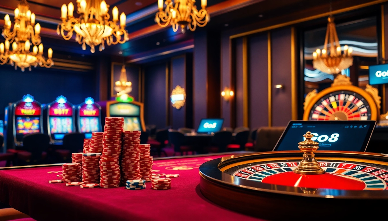 Experience excitement at the Go8 nhà cái casino with vibrant game tables and thrilling slot machines.