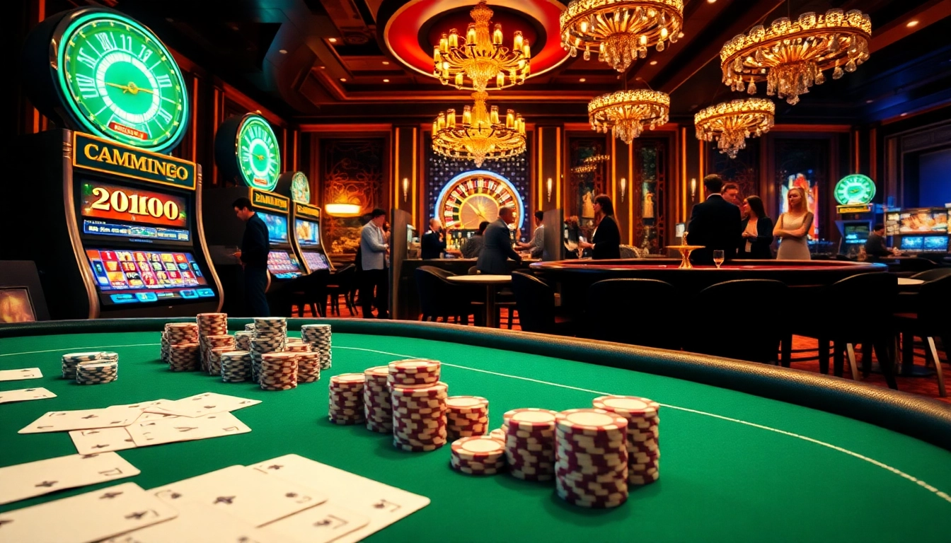 The energetic online casino scene at https://immoo.net/ showcases vibrant poker tables and slot machines.