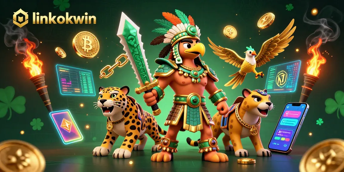 Win big with link okwin in this vibrant 3D casino illustration showcasing exciting gaming elements.
