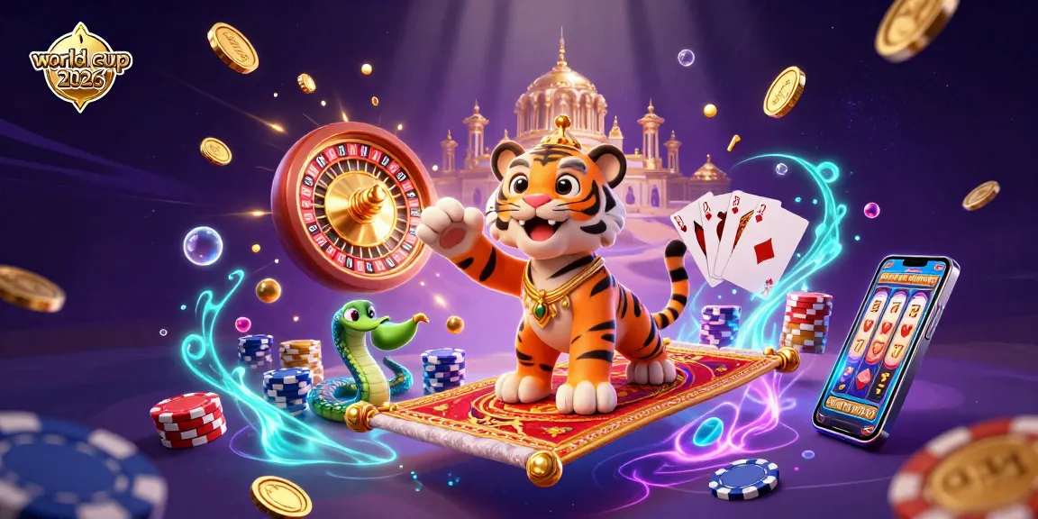Spin to win at world cup 2026 with casino treasures and vibrant 3D elements.