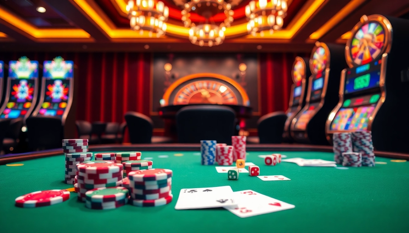 Experience thrilling gameplay at https://mm88.bar/ with an elegant casino setting featuring poker and roulette.