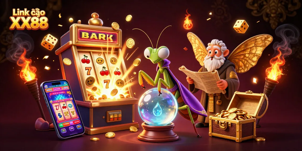 Win big with Link vào XX88 featuring a mystical fortune teller, moth librarian, and dynamic jackpot action.