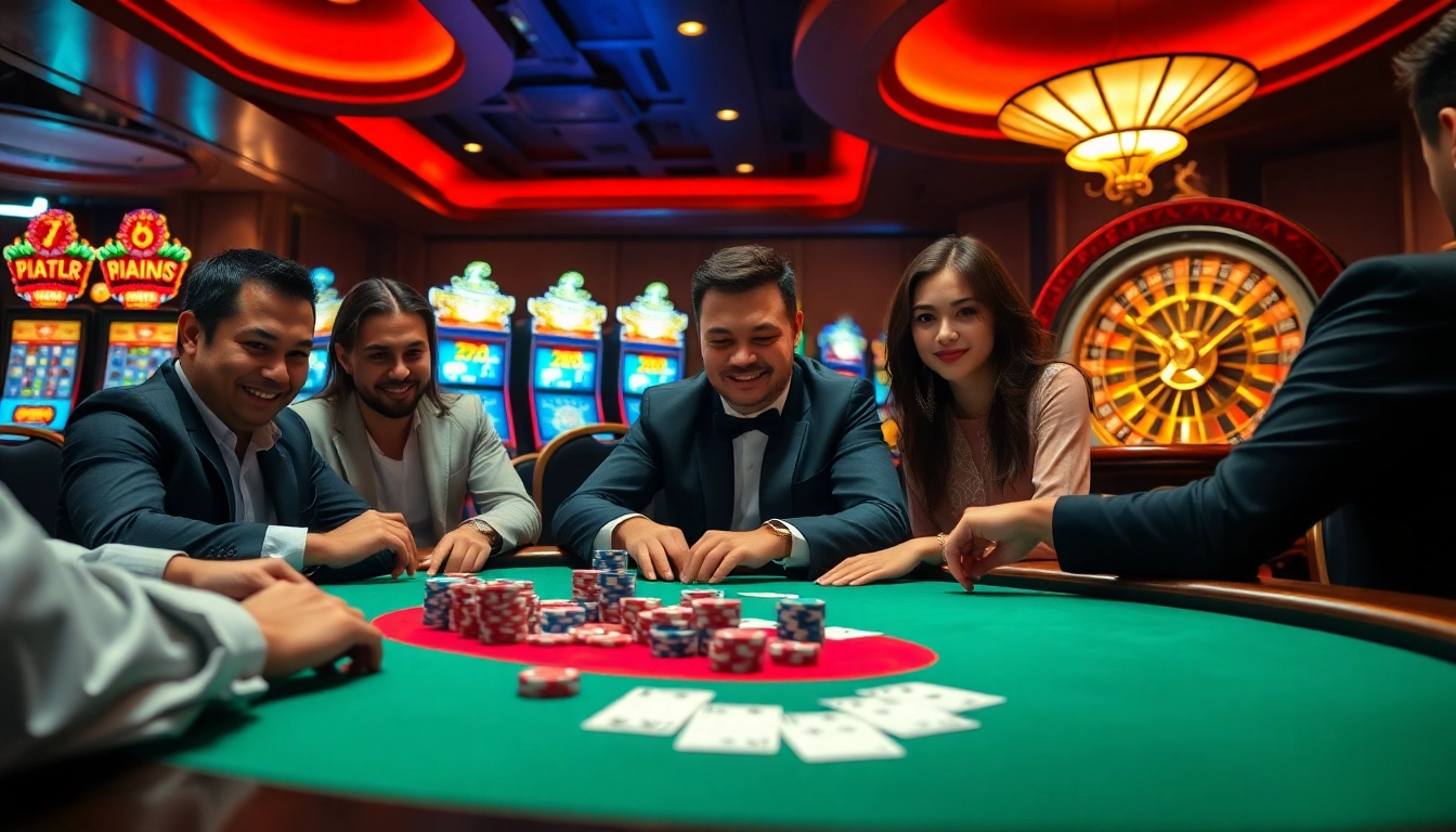 Experience the thrill of 789win at a luxurious casino table filled with poker chips and cards.