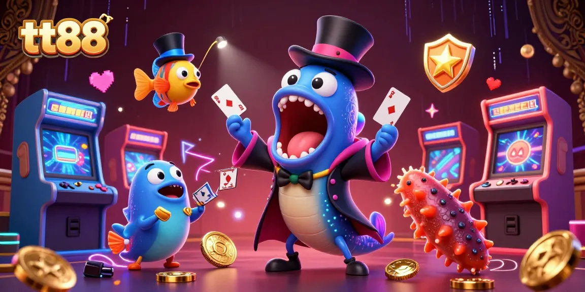 Engage with the magic of tt88 as the deep-sea eel performs card tricks in an immersive casino underwater world.