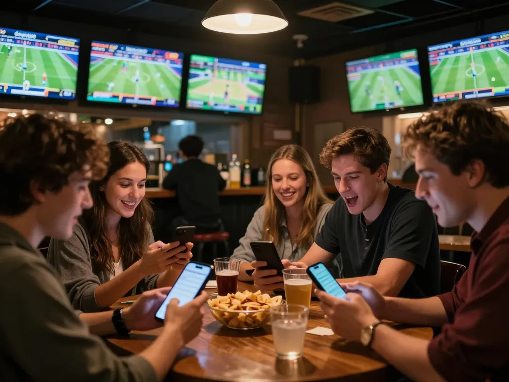 Experience the excitement of sports betting at SV368 with friends enjoying live games and mobile betting action