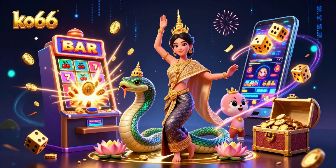 Win big with ko66 at our vibrant online casino featuring thrilling slot machines and colorful characters.
