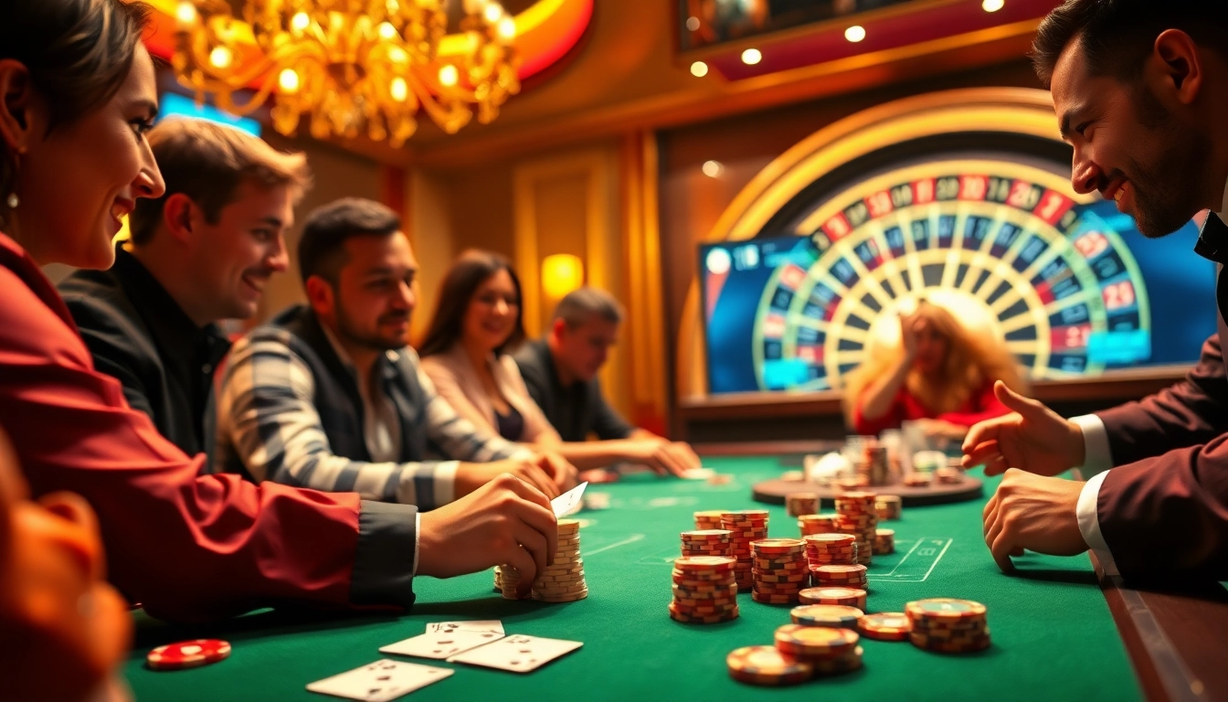 Playing poker at the luxurious 33winn.gold casino with vibrant chips and high-stakes excitement.