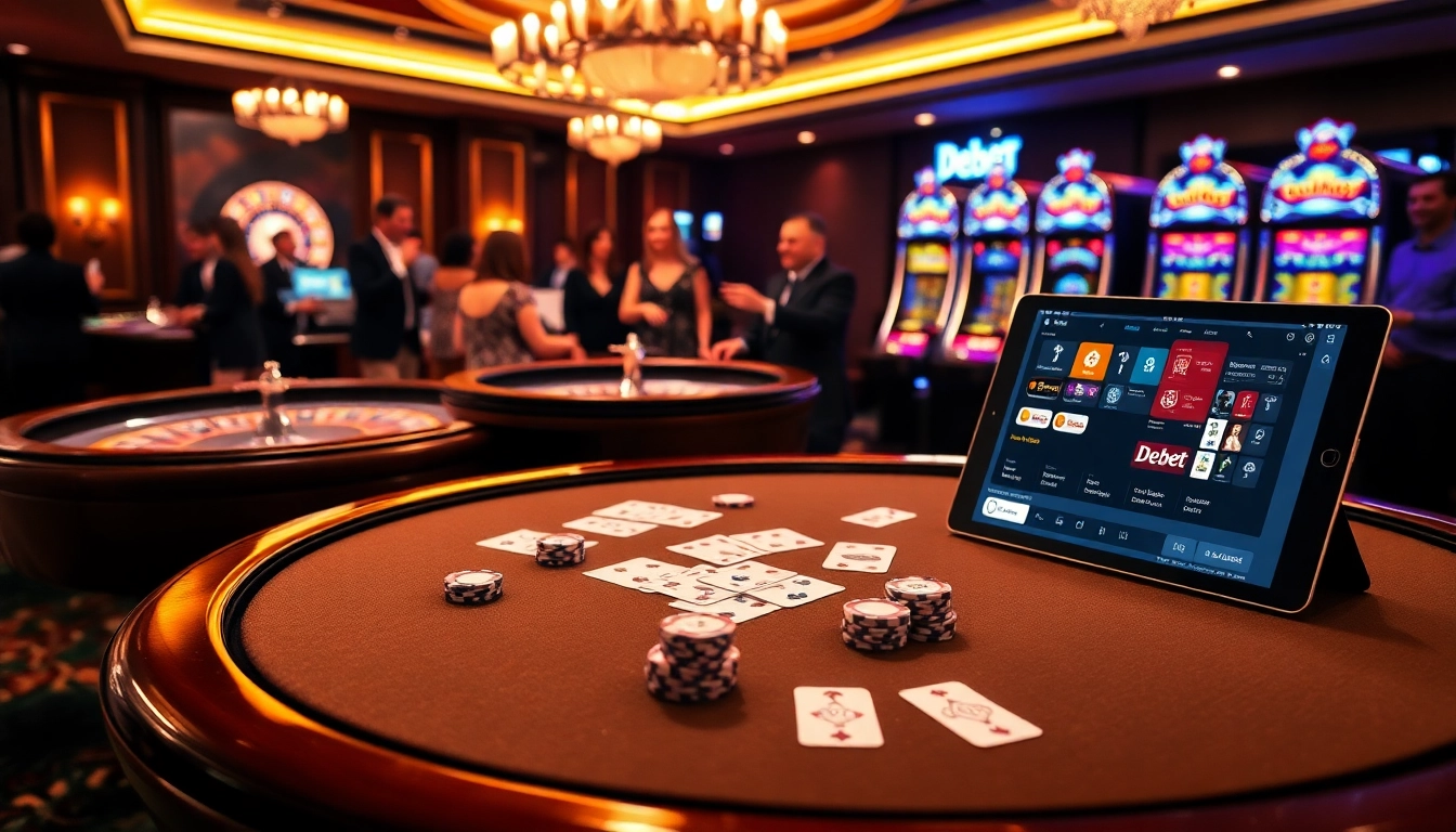 Experience the excitement of gambling with https://debet.br.com/ featuring blackjack tables and vibrant slot machines.