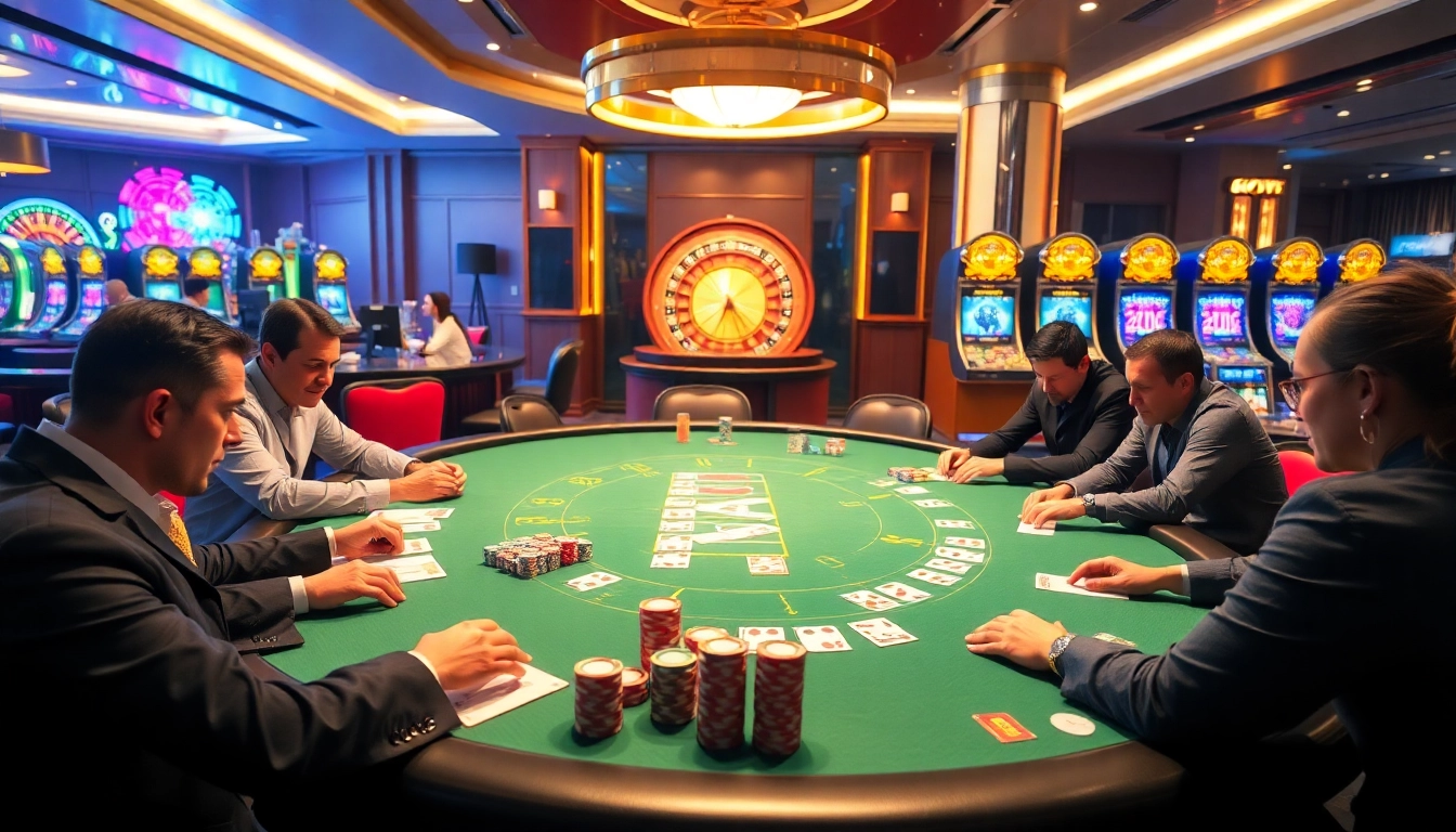 Play poker at a thrilling table in a luxury casino setting on https://uu88xpj.com/