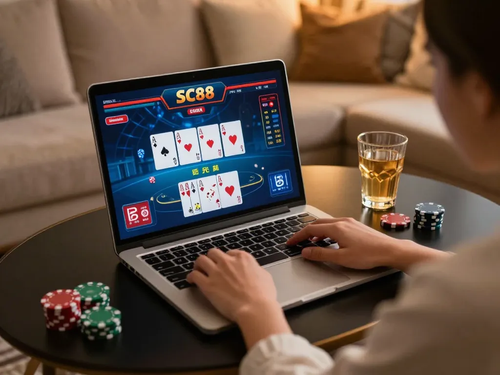 Experience online gaming excitement at https://sc88.casino/ with intense poker gameplay in a stylish setting.