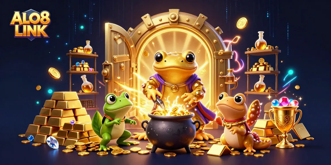 Win big with ALO8 LINK in a vibrant 3D gaming world filled with treasure and excitement.