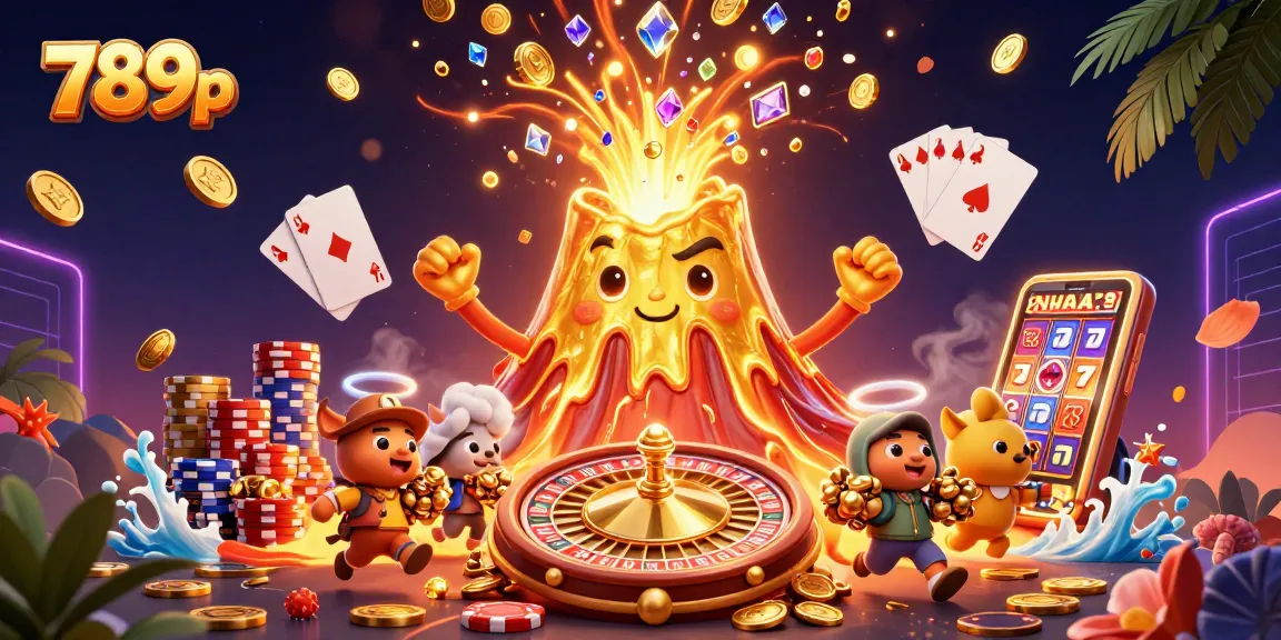 Experience exhilarating gaming with 789p, featuring a dynamic casino scene full of treasure.