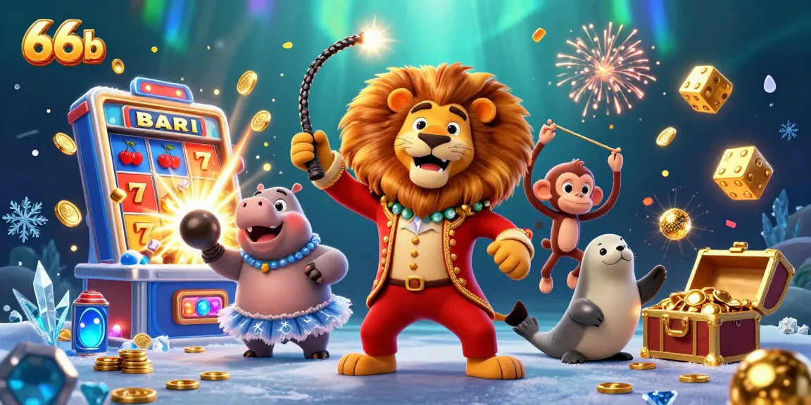 Experience the thrill of 66b jackpots with vibrant casino characters and action.