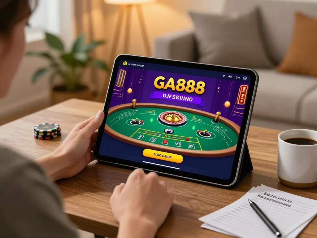 Engaging with GA888 casino app to experience live dealer roulette action in a cozy home setting