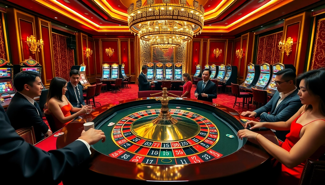 Experience thrilling casino gaming at https://tv88.network/ with vibrant roulette tables and lively players.