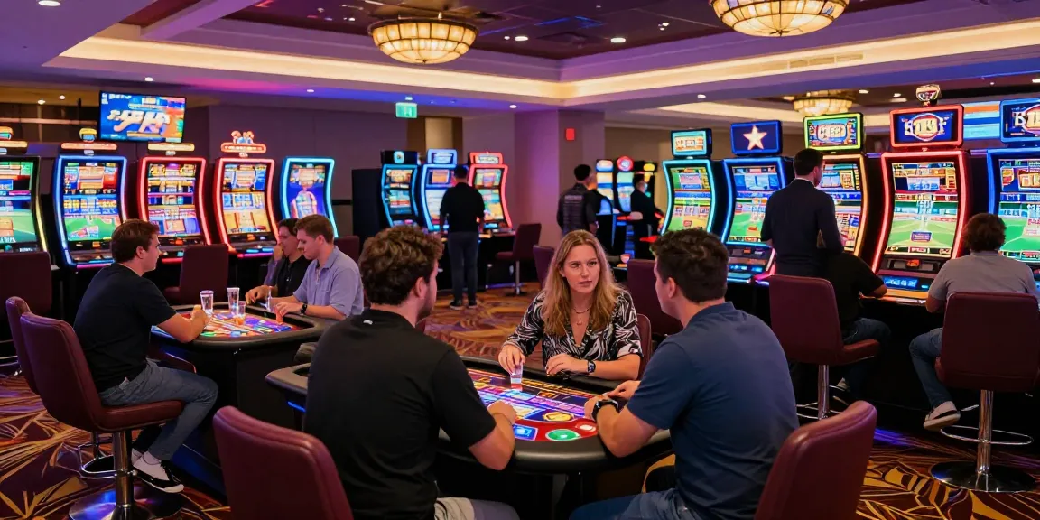 123 b casino environment with dynamic gaming tables and players enjoying vibrant atmosphere.