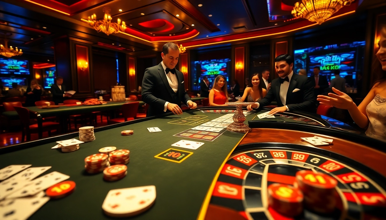 Experience the thrill of the hidden wiki-themed casino with vibrant roulette tables and engaging dealers.
