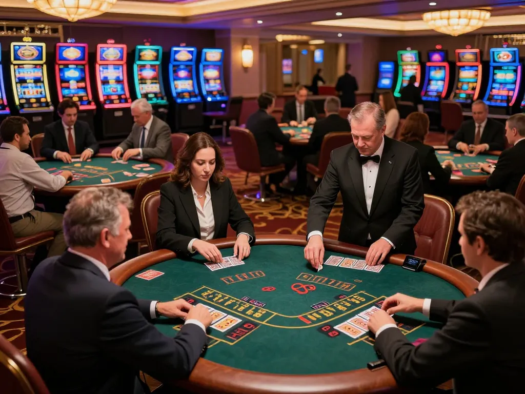 Experience đăng ký U888 while playing blackjack in a vibrant, luxurious casino atmosphere, showcasing strategic gameplay.