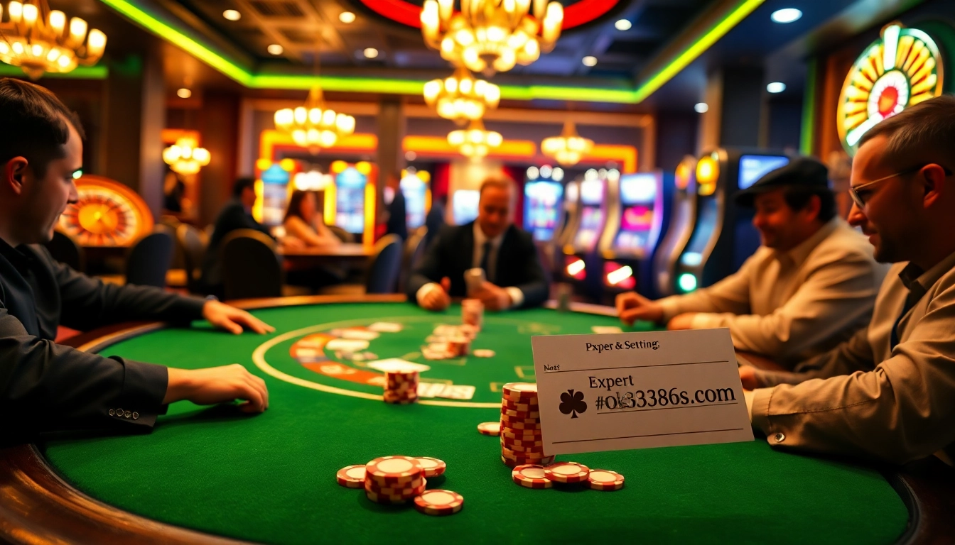 Experience the excitement of high-stakes poker at ok8386s.com, with glamorous casino visuals and intense gameplay.