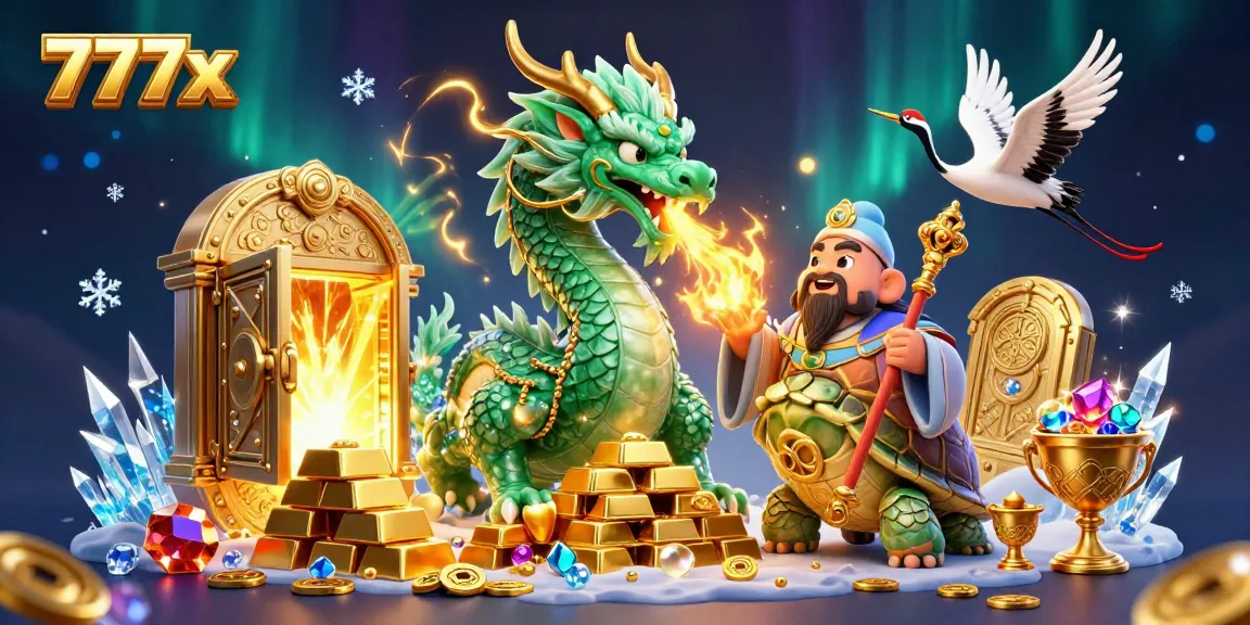 Engage in thrilling 777x adventures with an emerald dragon and golden treasures.