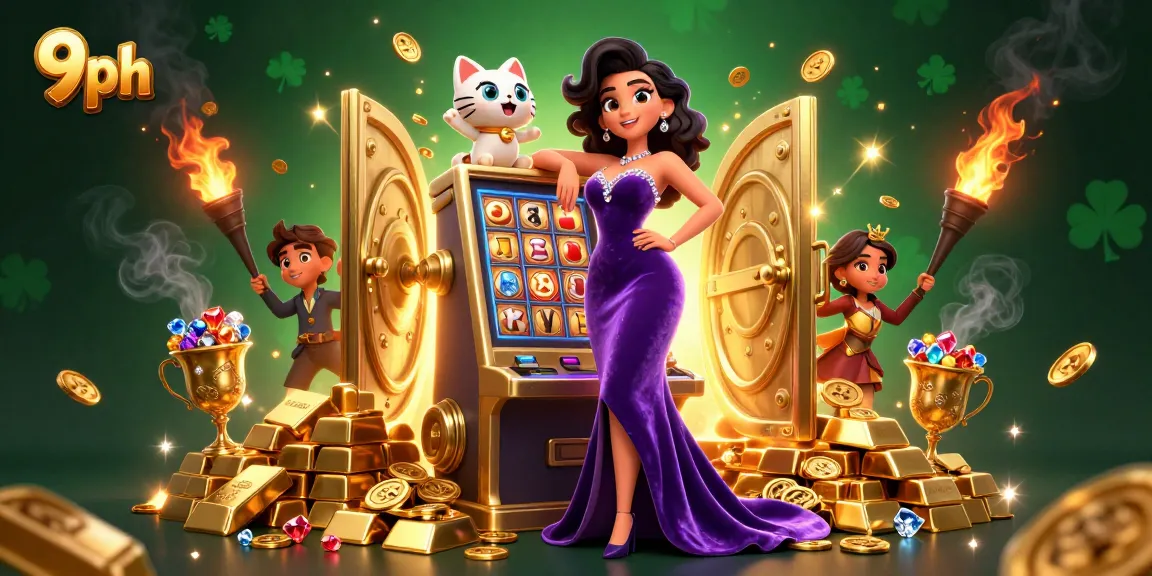 Experience the excitement of winning at 9ph with glamorous casino elements and jackpot thrills.