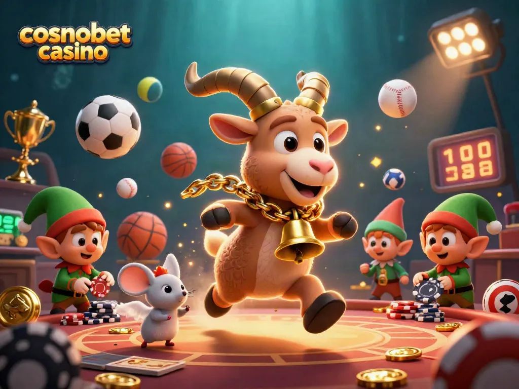 Engage with Cosmobet Casino's festive gameplay featuring fun characters in a holiday-themed casino.