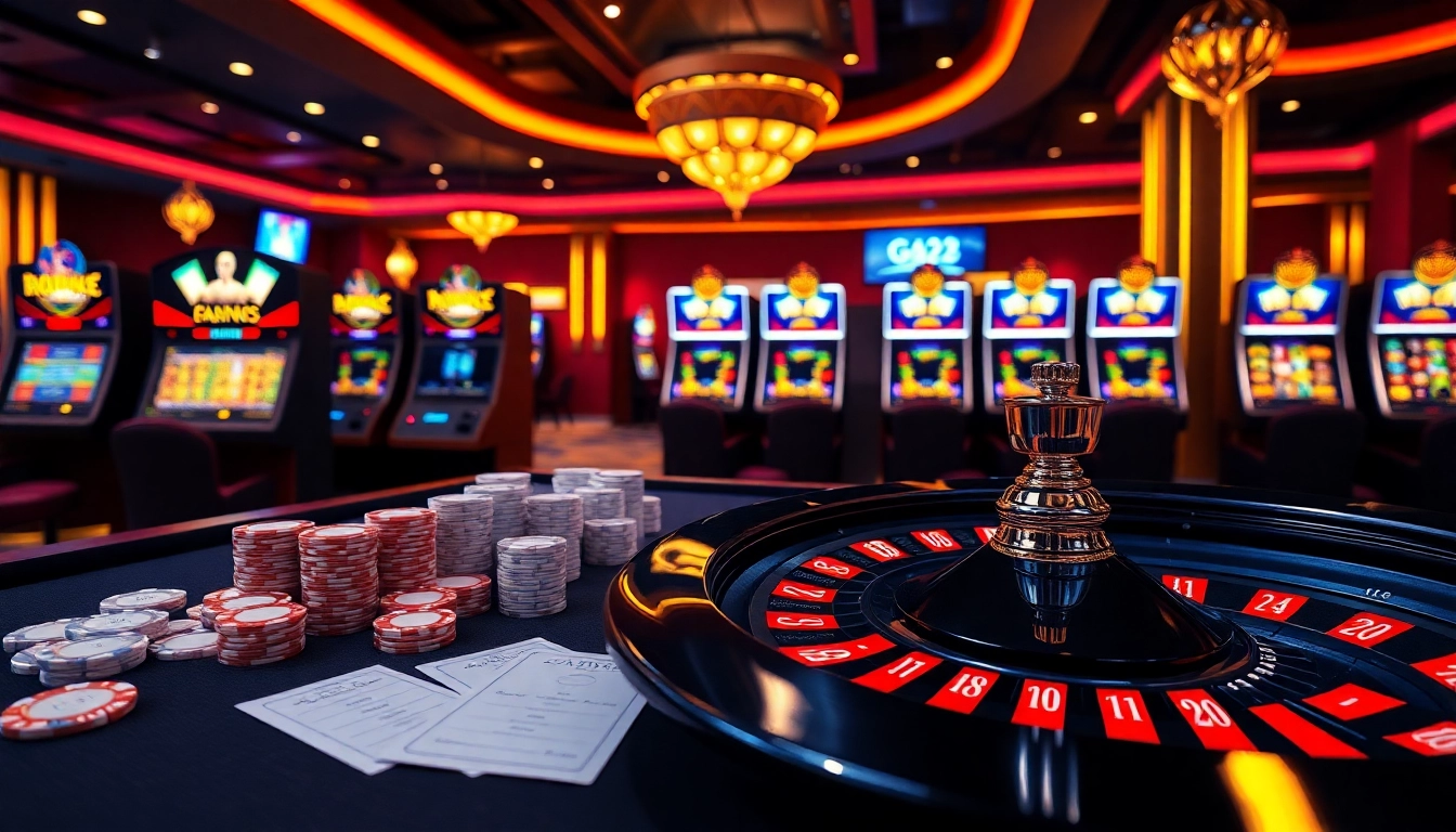 Experience the excitement of gambling at https://g28.tech/ with vibrant slot machines and a thrilling poker table.
