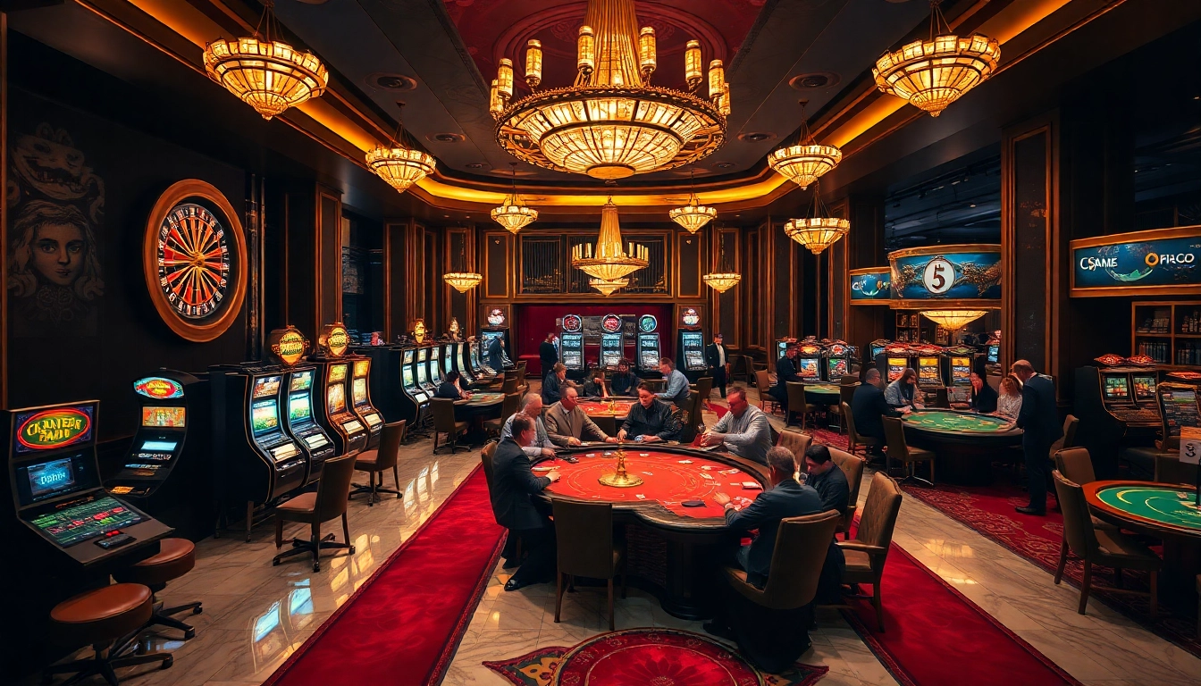 SODO Casino atmosphere with players engaging in roulette and poker at luxurious tables