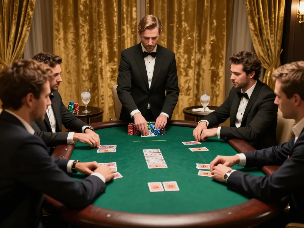 Participating in an exhilarating poker game at a luxurious venue showcasing RR 88's elite gaming experience.