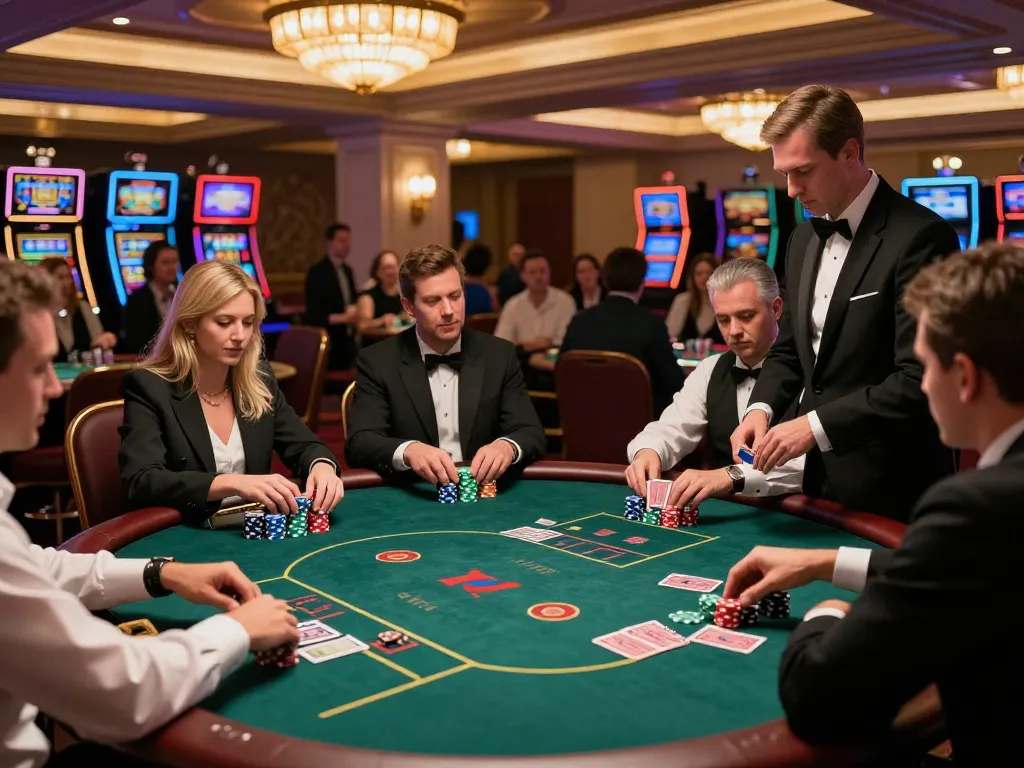 Players engaged in a thrilling session of poker at UU88 casino, highlighting strategic gameplay and vibrant atmosphere.