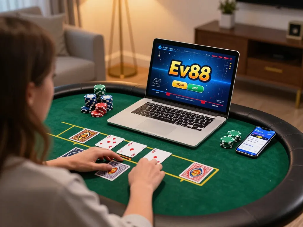 Engage in thrilling Ev88 gameplay at home with a cozy online gaming setup